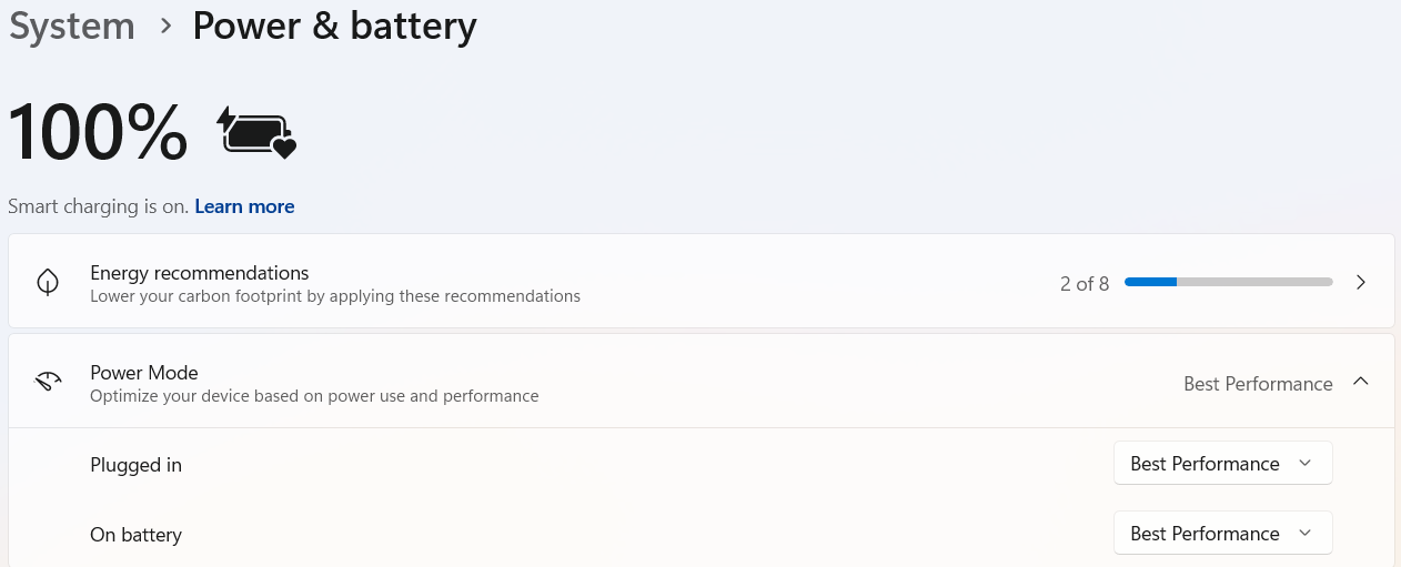 Configure Power Mode