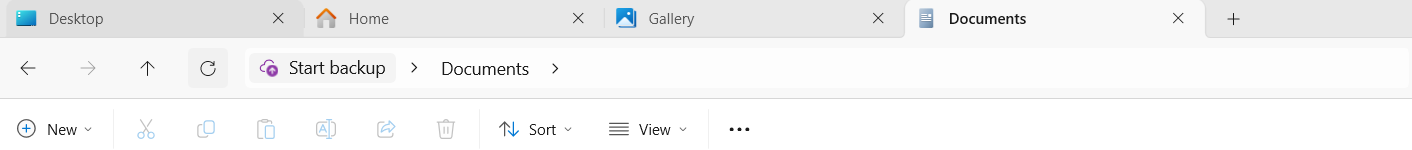 Windows 11 File Explorer - Showing multiple tabs opened within the same window and the Command bar